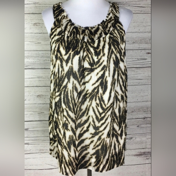 Talbots Tops - Talbots Black and White Animal Print Blouse